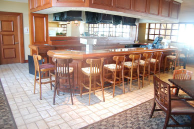 Lone Star Park, dining room with quarry tile floor