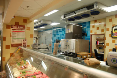 Market Street Allen, service counter with checkered wall tile